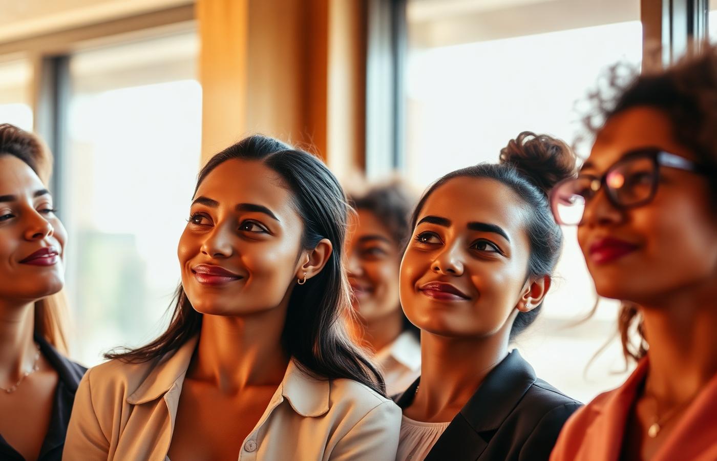 Diverse group of thoughtful young leaders